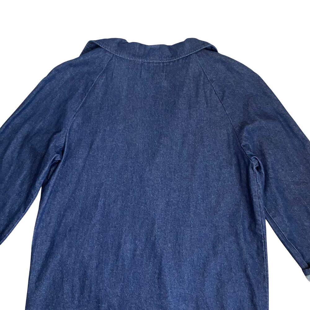 STATE the Label Dark Wash Denim Potter’s Coat Sz Large 100% Cotton - Picture 16 of 16